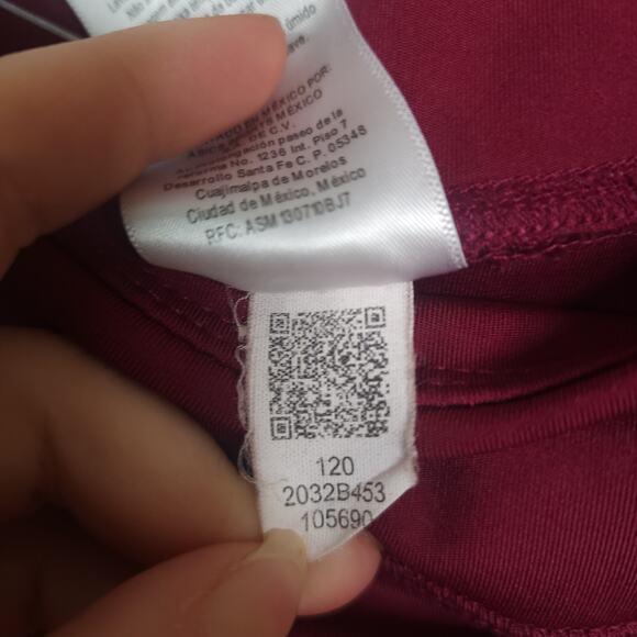 Asics 7/8 High Rise Fashion Cropped Tight in Berry Size M - Picture 10 of 11